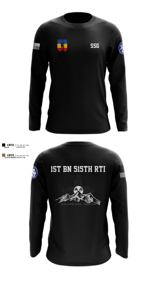 Long Sleeve Performance Shirt, 1st BN 515th RTI, Army, Teamtime, Team time, sublimation, custom sports apparel, team uniforms, spirit wear, spiritwear, sports uniforms, custom shirts, team store, custom team store, fundraiser sports, apparel fundraiser