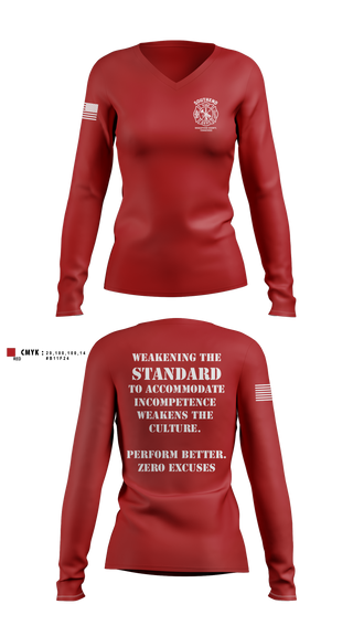 Womens Long Sleeve Vneck Shirt, SOUTHEND FIRE DEPARTMENT, Fire Department, Teamtime, Team time, sublimation, custom sports apparel, team uniforms, spirit wear, spiritwear, sports uniforms, custom shirts, team store, custom team store, fundraiser sports, apparel fundraiser