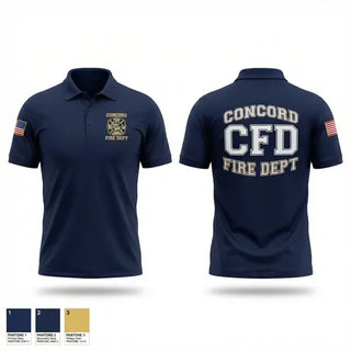 Short Sleeve Performance Polo, Concord Fire Department, Fire Department, Teamtime, Team time, sublimation, custom sports apparel, team uniforms, spirit wear, spiritwear, sports uniforms, custom shirts, team store, custom team store, fundraiser sports, apparel fundraiser