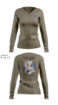 Fort Leonard Wood Basic Military Police Schoolhouse Instructors & Faculty 37360083 Women's Long Sleeve V-neck Shirt - 22