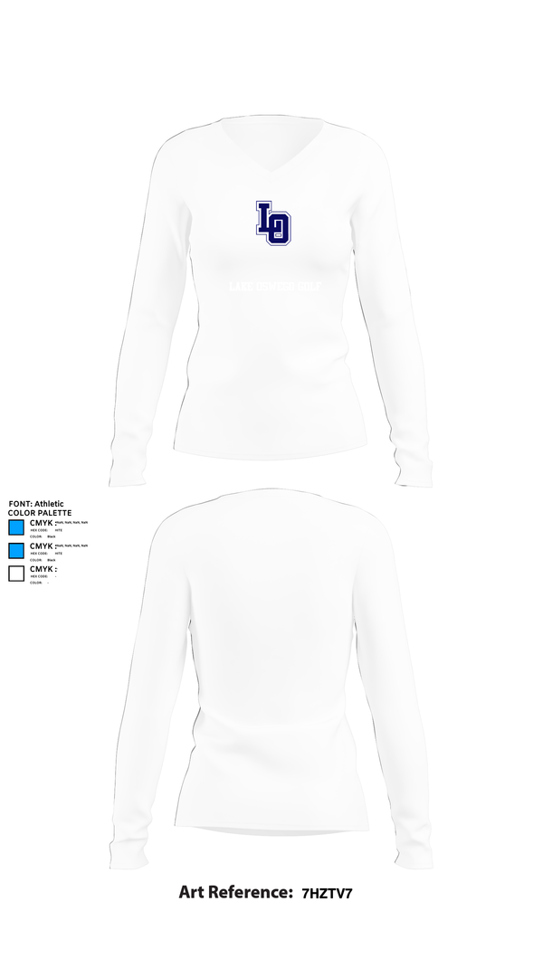 Womens Long Sleeve Vneck Shirt, Lake Oswego Golf, Golf, Teamtime, Team time, sublimation, custom sports apparel, team uniforms, spirit wear, spiritwear, sports uniforms, custom shirts, team store, custom team store, fundraiser sports, apparel fundraiser