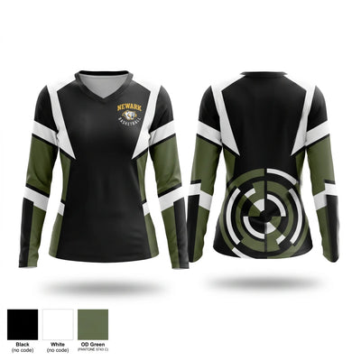 Newark Memorial High School Women's Long Sleeve V-neck Shirt - 1