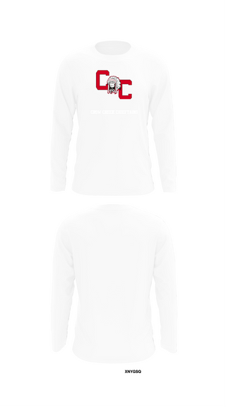 Long Sleeve Performance Shirt, Crow Creek Chieftains, Cross Country, Teamtime, Team time, sublimation, custom sports apparel, team uniforms, spirit wear, spiritwear, sports uniforms, custom shirts, team store, custom team store, fundraiser sports, apparel fundraiser