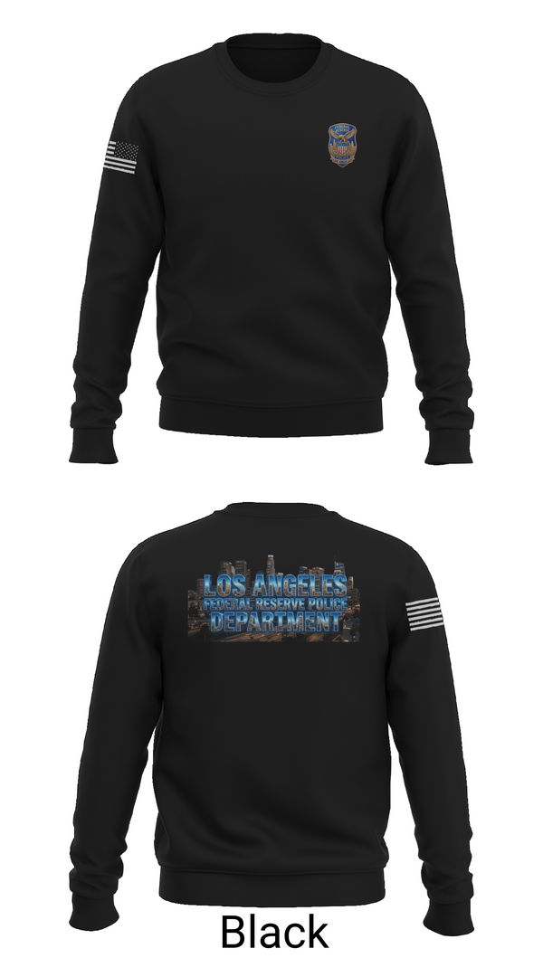 Crew Neck Sweatshirt, Federal Reserve Police DTLA, Police, Teamtime, Team time, sublimation, custom sports apparel, team uniforms, spirit wear, spiritwear, sports uniforms, custom shirts, team store, custom team store, fundraiser sports, apparel fundraiser