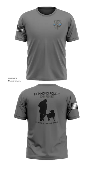 Short Sleeve Performance Shirt, Hammond Police K9, Police, Teamtime, Team time, sublimation, custom sports apparel, team uniforms, spirit wear, spiritwear, sports uniforms, custom shirts, team store, custom team store, fundraiser sports, apparel fundraiser