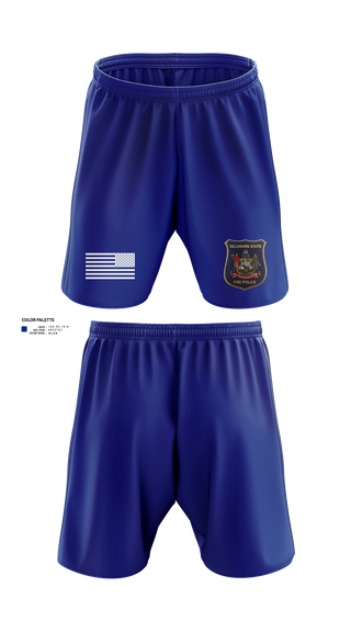 Athletic Shorts With Pockets, Delaware State Fire Polic, Police, Teamtime, Team time, sublimation, custom sports apparel, team uniforms, spirit wear, spiritwear, sports uniforms, custom shirts, team store, custom team store, fundraiser sports, apparel fundraiser