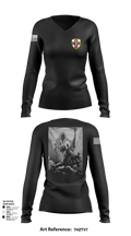 7455th MORU 95873552 Women's Long Sleeve V-neck Shirt - 102
