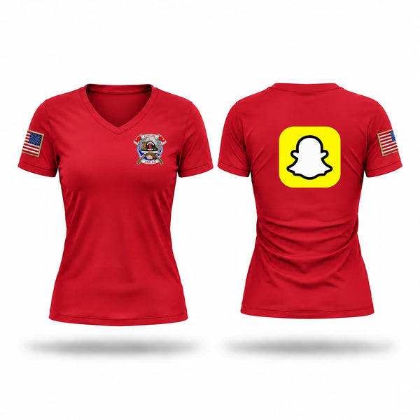 E6 Women's Short Sleeve V-neck Shirt - 1