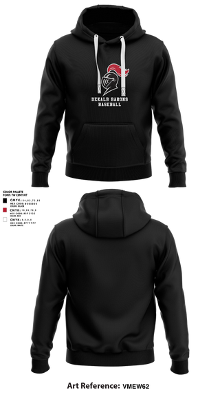 Hoodie, DeKalb Barons Baseball, Baseball, Teamtime, Team time, sublimation, custom sports apparel, team uniforms, spirit wear, spiritwear, sports uniforms, custom shirts, team store, custom team store, fundraiser sports, apparel fundraiser
