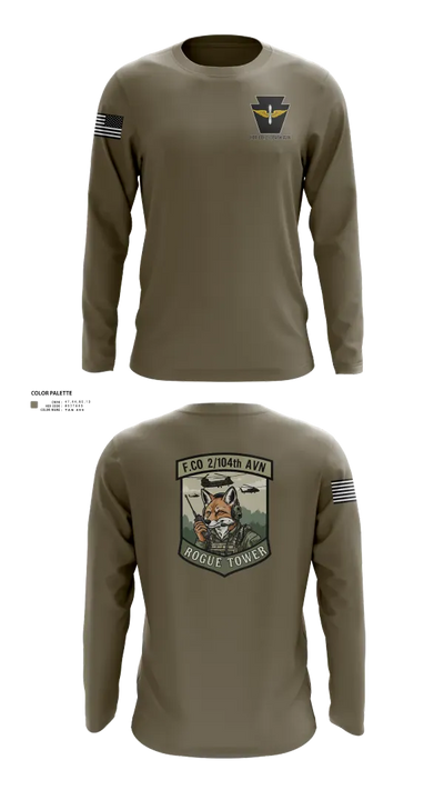 Fox company 2/104th avn 96762502 Long Sleeve Performance Shirt 22