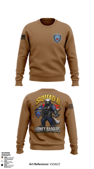 Crew Neck Sweatshirt, B Squad, Police, Teamtime, Team time, sublimation, custom sports apparel, team uniforms, spirit wear, spiritwear, sports uniforms, custom shirts, team store, custom team store, fundraiser sports, apparel fundraiser