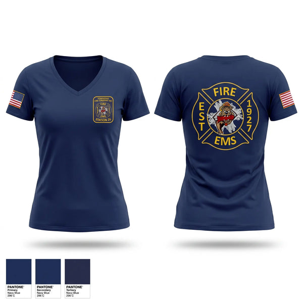 Womens Short Sleeve Vneck Shirt, Townsend Fire Company, Fire Department, Teamtime, Team time, sublimation, custom sports apparel, team uniforms, spirit wear, spiritwear, sports uniforms, custom shirts, team store, custom team store, fundraiser sports, apparel fundraiser