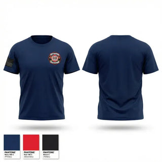 Old School Cotton Feel Shirt, Lawrence County volunteer Fire Department, Fire Department, Teamtime, Team time, sublimation, custom sports apparel, team uniforms, spirit wear, spiritwear, sports uniforms, custom shirts, team store, custom team store, fundraiser sports, apparel fundraiser