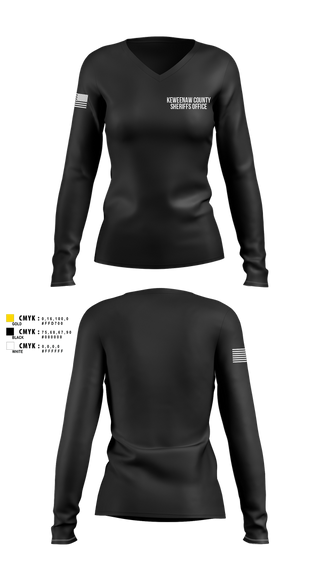 Womens Long Sleeve Vneck Shirt, KEWEENAW COUNTY SHERIFFS OFFICE, Police, Teamtime, Team time, sublimation, custom sports apparel, team uniforms, spirit wear, spiritwear, sports uniforms, custom shirts, team store, custom team store, fundraiser sports, apparel fundraiser