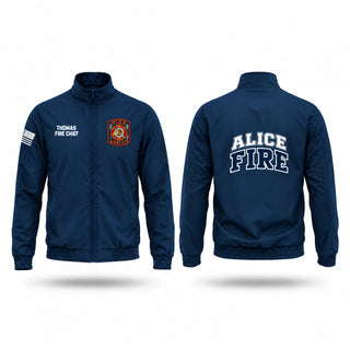 Windbreaker, Alice Fire Department, Fire Department, Teamtime, Team time, sublimation, custom sports apparel, team uniforms, spirit wear, spiritwear, sports uniforms, custom shirts, team store, custom team store, fundraiser sports, apparel fundraiser