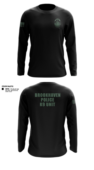 Long Sleeve Performance Shirt, Brookhaven K9 Unit, Police, Teamtime, Team time, sublimation, custom sports apparel, team uniforms, spirit wear, spiritwear, sports uniforms, custom shirts, team store, custom team store, fundraiser sports, apparel fundraiser