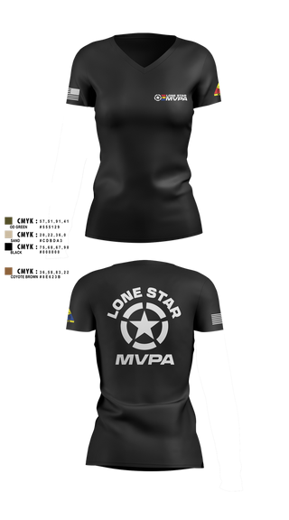 Womens Short Sleeve Vneck Shirt, Lone Star MVPA, , Teamtime, Team time, sublimation, custom sports apparel, team uniforms, spirit wear, spiritwear, sports uniforms, custom shirts, team store, custom team store, fundraiser sports, apparel fundraiser