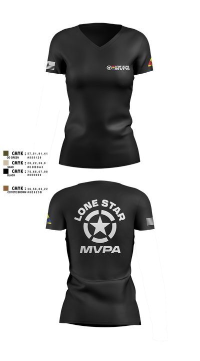 Lone Star MVPA 905145 Women's Short Sleeve V-neck Shirt - 5