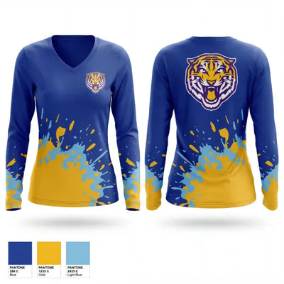 East Feliciana High School 59080110 Women's Long Sleeve V-neck Shirt - 1