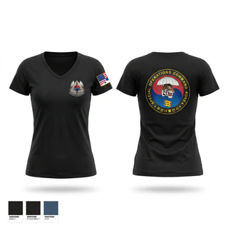 Womens Short Sleeve Vneck Shirt, Special Operations Command Korea (SOCKOR), Army, Teamtime, Team time, sublimation, custom sports apparel, team uniforms, spirit wear, spiritwear, sports uniforms, custom shirts, team store, custom team store, fundraiser sports, apparel fundraiser