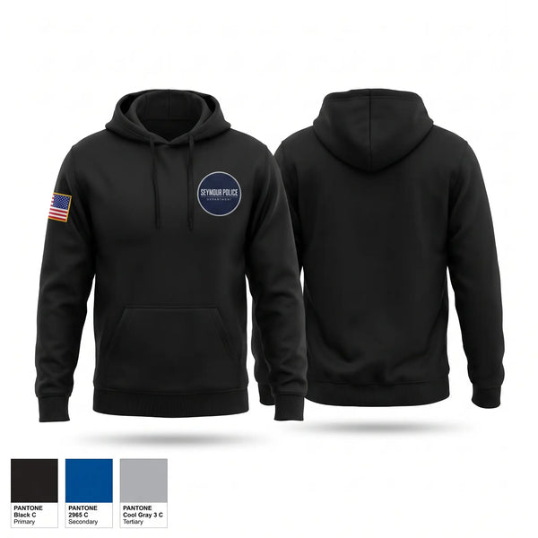 Hoodie, Seymour Police Department, Police, Teamtime, Team time, sublimation, custom sports apparel, team uniforms, spirit wear, spiritwear, sports uniforms, custom shirts, team store, custom team store, fundraiser sports, apparel fundraiser