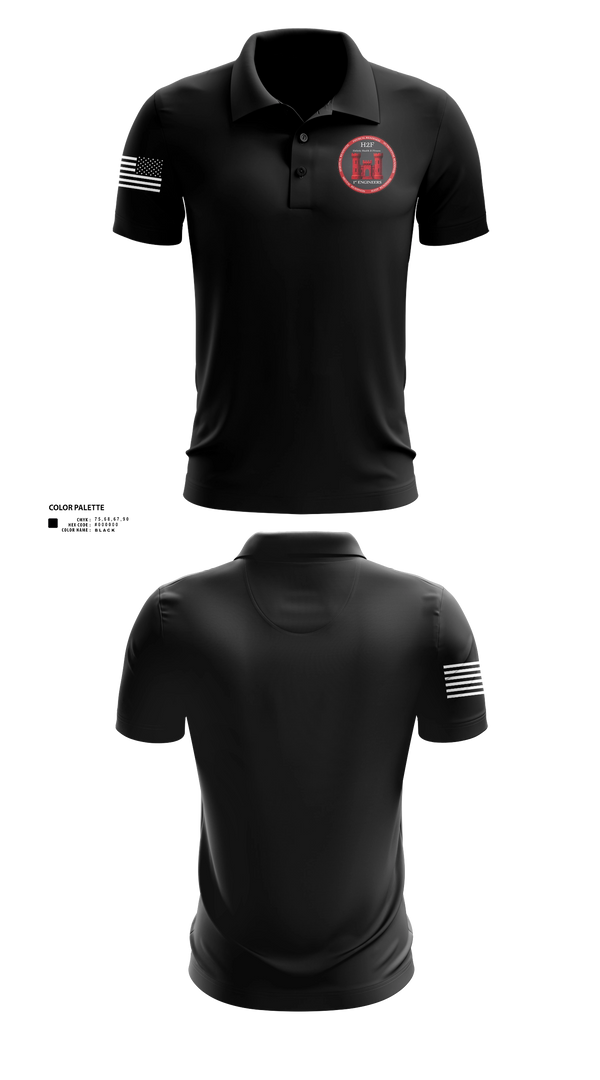 Short Sleeve Performance Polo, 1st EN BDE, Army, Teamtime, Team time, sublimation, custom sports apparel, team uniforms, spirit wear, spiritwear, sports uniforms, custom shirts, team store, custom team store, fundraiser sports, apparel fundraiser