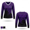 Africentric Nubians 75272588 Women's Long Sleeve V-neck Shirt - 1