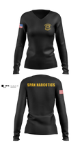 SPAN Drug Enforcement Unit Women's Long Sleeve V-neck Shirt - 3