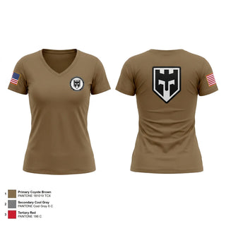 Womens Short Sleeve Vneck Shirt, , Army, Teamtime, Team time, sublimation, custom sports apparel, team uniforms, spirit wear, spiritwear, sports uniforms, custom shirts, team store, custom team store, fundraiser sports, apparel fundraiser
