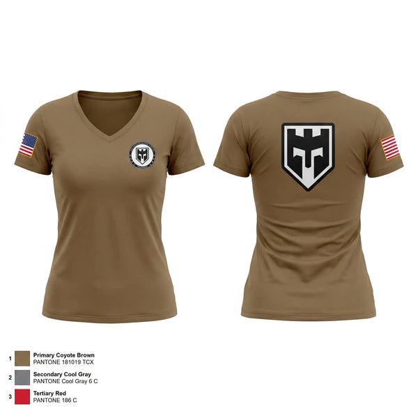 Womens Short Sleeve Vneck Shirt, , Army, Teamtime, Team time, sublimation, custom sports apparel, team uniforms, spirit wear, spiritwear, sports uniforms, custom shirts, team store, custom team store, fundraiser sports, apparel fundraiser
