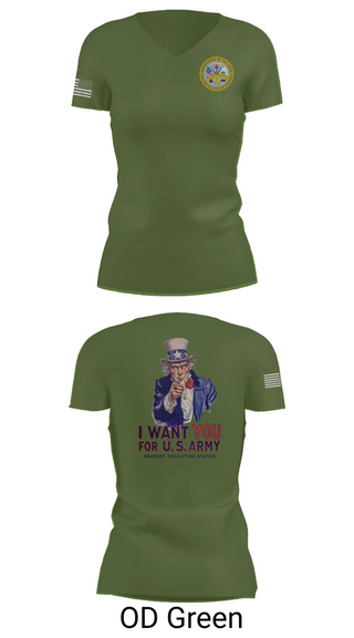 Womens Short Sleeve Vneck Shirt, US Army I Want You, Army, Teamtime, Team time, sublimation, custom sports apparel, team uniforms, spirit wear, spiritwear, sports uniforms, custom shirts, team store, custom team store, fundraiser sports, apparel fundraiser