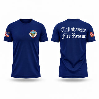 Old School Cotton Feel Shirt, Tallahassee Fire Protection District, Fire Department, Teamtime, Team time, sublimation, custom sports apparel, team uniforms, spirit wear, spiritwear, sports uniforms, custom shirts, team store, custom team store, fundraiser sports, apparel fundraiser