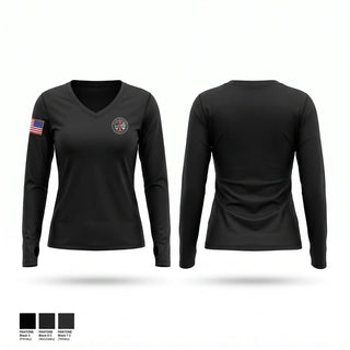 Womens Long Sleeve Vneck Shirt, 31st CST, Army, Teamtime, Team time, sublimation, custom sports apparel, team uniforms, spirit wear, spiritwear, sports uniforms, custom shirts, team store, custom team store, fundraiser sports, apparel fundraiser