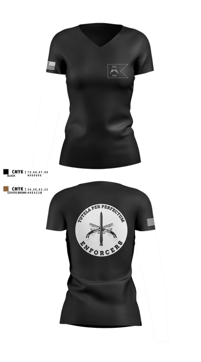 HHC, 102d MP BN 96011887 Women's Short Sleeve V-neck Shirt - 2