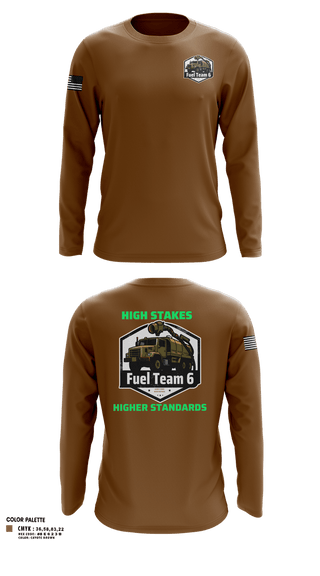 Long Sleeve Performance Shirt, Fuel Team 6, Army, Teamtime, Team time, sublimation, custom sports apparel, team uniforms, spirit wear, spiritwear, sports uniforms, custom shirts, team store, custom team store, fundraiser sports, apparel fundraiser