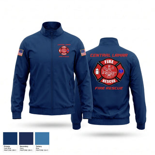 Windbreaker, Central Lamar Fire & Rescue, Fire Department, Teamtime, Team time, sublimation, custom sports apparel, team uniforms, spirit wear, spiritwear, sports uniforms, custom shirts, team store, custom team store, fundraiser sports, apparel fundraiser
