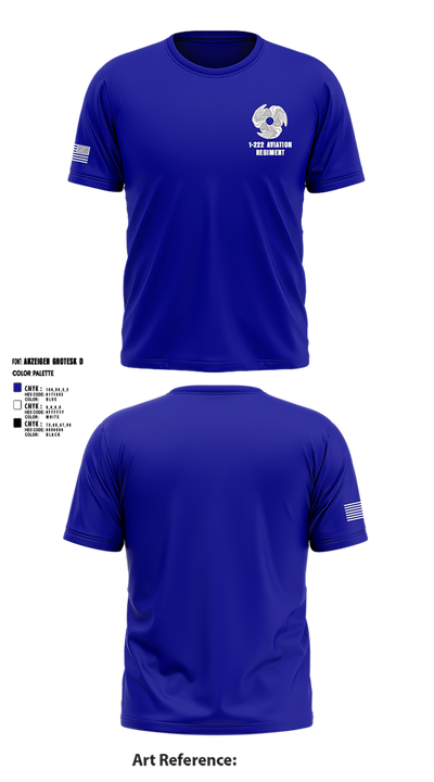 1-222 Aviation Regiment Short Sleeve Performance Shirt - 5