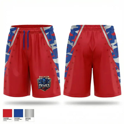 BURLINGTON BLUE DEVILS FOOTBALL CLUB 32226771 Athletic Shorts With Pockets - 1