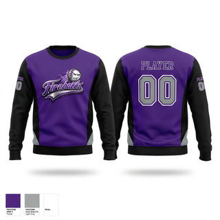 Crew Neck Sweatshirt, Fireballs, Baseball, Teamtime, Team time, sublimation, custom sports apparel, team uniforms, spirit wear, spiritwear, sports uniforms, custom shirts, team store, custom team store, fundraiser sports, apparel fundraiser