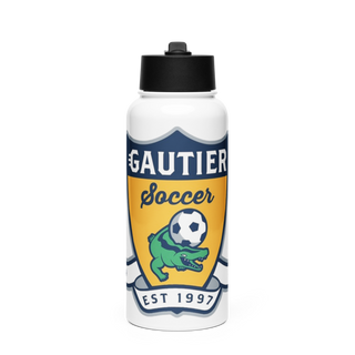 Gautier MS Boys Soccer 64396290 Stainless Steel Water Bottle with a Straw Lid