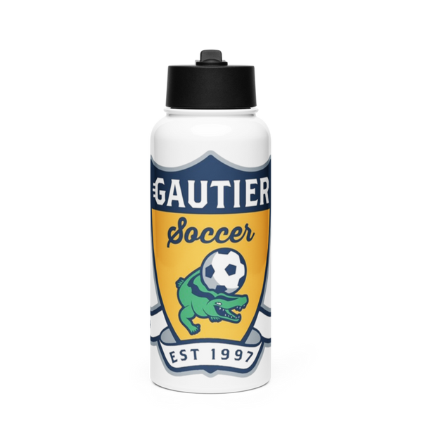 Gautier MS Boys Soccer 64396290 Stainless Steel Water Bottle with a Straw Lid