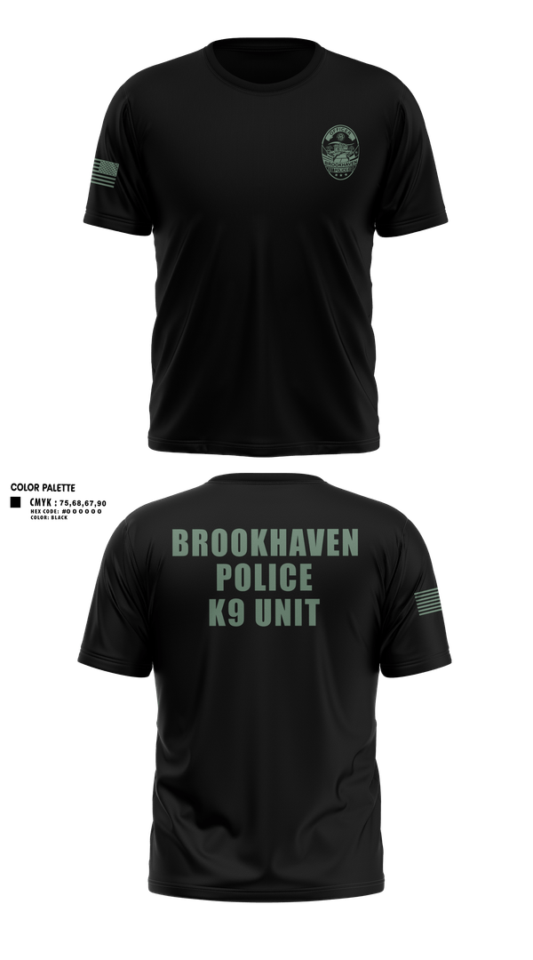 Short Sleeve Performance Shirt, Brookhaven K9 Unit, Police, Teamtime, Team time, sublimation, custom sports apparel, team uniforms, spirit wear, spiritwear, sports uniforms, custom shirts, team store, custom team store, fundraiser sports, apparel fundraiser