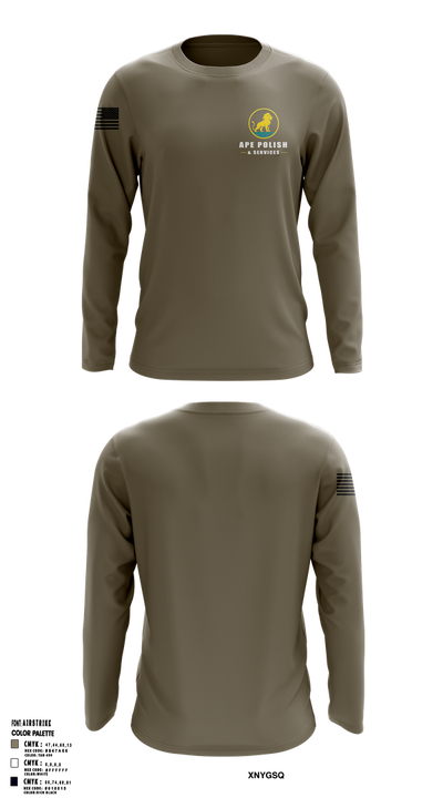 Ape Polish-Service 19448137 Long Sleeve Performance Shirt 1
