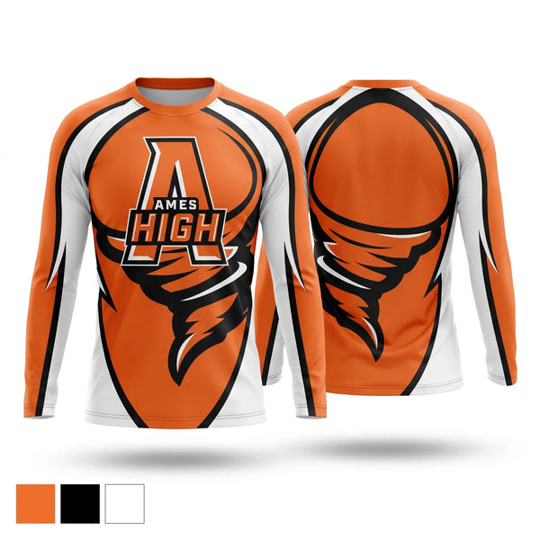 Long Sleeve Performance Shirt, Ames Little Cyclones, Men's Basketball, Teamtime, Team time, sublimation, custom sports apparel, team uniforms, spirit wear, spiritwear, sports uniforms, custom shirts, team store, custom team store, fundraiser sports, apparel fundraiser