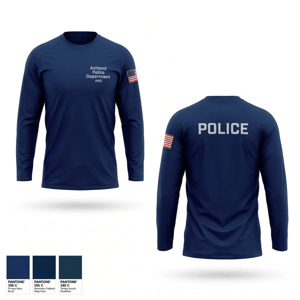 Long Sleeve Performance Shirt, Ashland Police Department, Police, Teamtime, Team time, sublimation, custom sports apparel, team uniforms, spirit wear, spiritwear, sports uniforms, custom shirts, team store, custom team store, fundraiser sports, apparel fundraiser