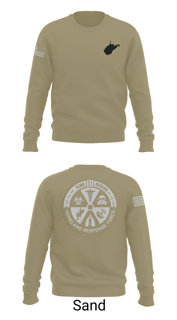 Crew Neck Sweatshirt, Region 3 Homeland Response Force, , Teamtime, Team time, sublimation, custom sports apparel, team uniforms, spirit wear, spiritwear, sports uniforms, custom shirts, team store, custom team store, fundraiser sports, apparel fundraiser