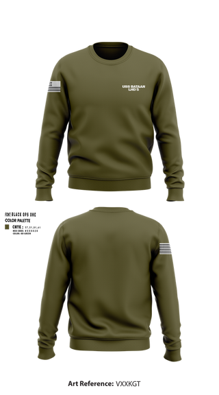 Crew Neck Sweatshirt, USS BATAAN LHD 5, , Teamtime, Team time, sublimation, custom sports apparel, team uniforms, spirit wear, spiritwear, sports uniforms, custom shirts, team store, custom team store, fundraiser sports, apparel fundraiser