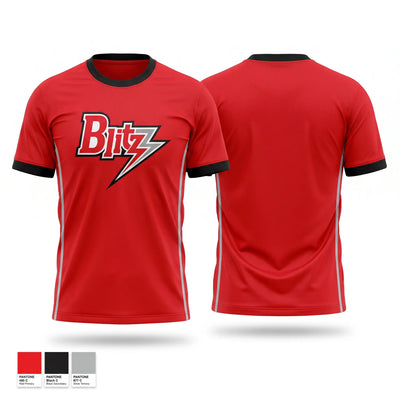 Chicago Blitz Youth Football and Cheer Short Sleeve Performance Shirt - 2
