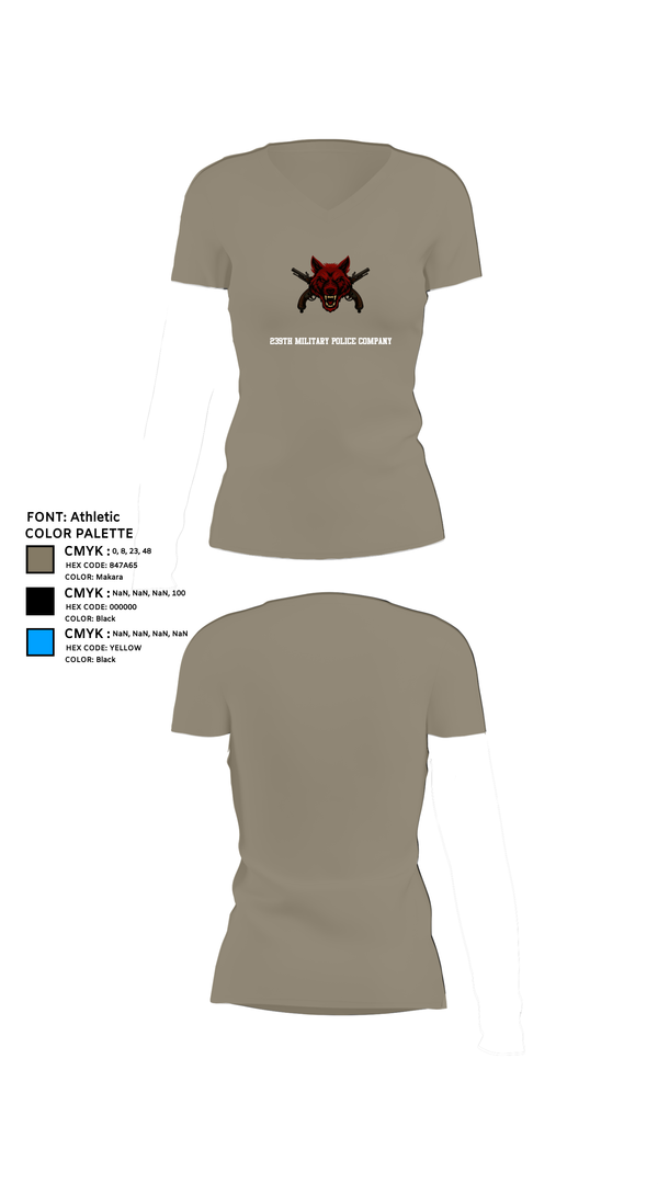 Womens Short Sleeve Vneck Shirt, 239th Military Police Company, , Teamtime, Team time, sublimation, custom sports apparel, team uniforms, spirit wear, spiritwear, sports uniforms, custom shirts, team store, custom team store, fundraiser sports, apparel fundraiser
