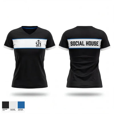 Social House 79641326 Women's Short Sleeve V-neck Shirt - 1